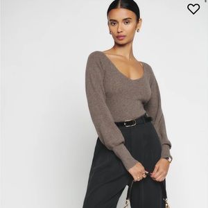 Reformation Hart Cashmere Sweater in Cocoa